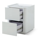 Modern High-gloss 2-drawer Nightstand