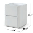 Modern High-gloss 2-drawer Nightstand