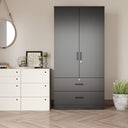 NW 108 - Armoire 2-Door Wardrobe with 2-Drawers