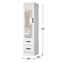 NW 16 - 108 Armoire Closet With 2 Drawers And Mirror