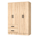 NW 448 - Wide Armoire Wardrobe Closet For Hanging With 2 Drawers & Shelves