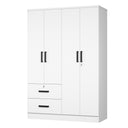 NW 448 - Wide Armoire Wardrobe Closet For Hanging With 2 Drawers & Shelves