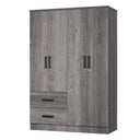 NW 448 - Wide Armoire Wardrobe Closet For Hanging With 2 Drawers & Shelves