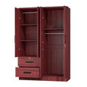 NW 448 - Wide Armoire Wardrobe Closet For Hanging With 2 Drawers & Shelves