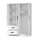 NW 448 - Wide Armoire Wardrobe Closet For Hanging With 2 Drawers & Shelves