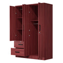 NW 448 - Wide Armoire Wardrobe Closet For Hanging With 2 Drawers & Shelves