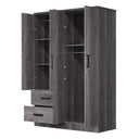 NW 448 - Wide Armoire Wardrobe Closet For Hanging With 2 Drawers & Shelves