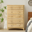 Solid Pine Wood Shaker Style 5 Drawers