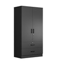 NW 108 - Armoire 2-Door Wardrobe with 2-Drawers