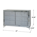 Monique Velvet Double Dresser - 6 Drawers
