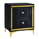 Monique Velvet Nightstand Fully Assembled