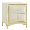 Monique Velvet Nightstand Fully Assembled