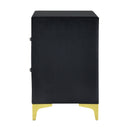 Monique Velvet Nightstand Fully Assembled