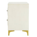 Monique Velvet Nightstand Fully Assembled