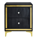 Monique Velvet Nightstand Fully Assembled