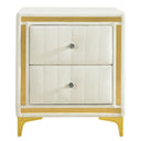 Monique Velvet Nightstand Fully Assembled