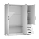 Violet Armoire With 3 Drawers & Shelves