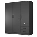 Violet Armoire With 3 Drawers & Shelves