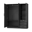 Violet Armoire With 3 Drawers & Shelves