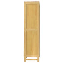 Solid Pine Wood Wardrobe Full Rattan Doors