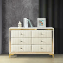 Monique Velvet Double Dresser - 6 Drawers