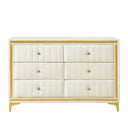 Monique Velvet Double Dresser - 6 Drawers