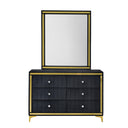 Monique Velvet Double Dresser With Mirror
